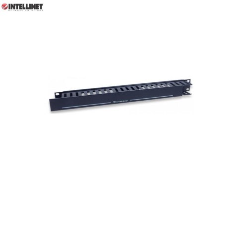 Organizer Kabli Intellient Rack 19" 1U z pokrywą, czarny Intellinet Organizer Kabli Intellient Rack 19" 1U z pokrywą, czarny Intellinet