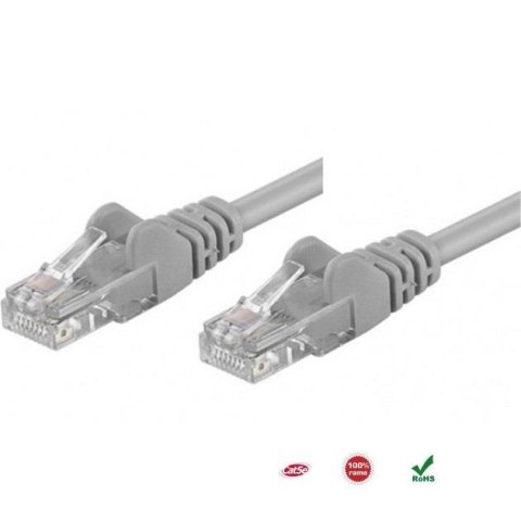 PatchCord 100% miedź Intellinet Cat.5e UTP, 1m, szary Intellinet