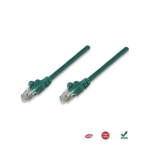 PatchCord 100% miedź Intellinet Cat.5e UTP, 1m, zielony Intellinet
