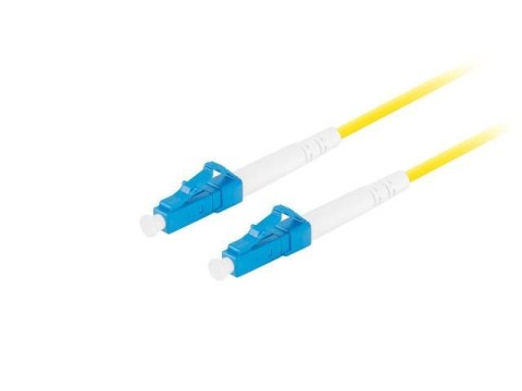 Patchcord światłowodowy Lanberg SM LC/UPC-LC/UPC SIMPLEX 3.0mm LSZH G657A1 1m żółty LANBERG