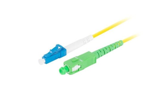 Patchcord światłowodowy Lanberg SM LC/UPC-SC/APC SIMPLEX 3.0mm LSZH G657A1 3m żółty LANBERG