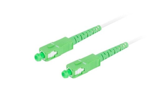 Patchcord światłowodowy Lanberg SM SC/APC-SC/APC SIMPLEX 3.0mm LSZH G657A2 50m biały LANBERG