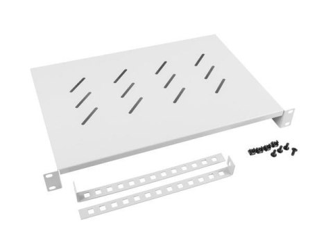 Półka do szaf 19" 600mm szara Lanberg (1U/483x300mm udźwig do 25kg, montaż 4-punktowy) LANBERG