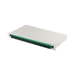Przełącznica światłowodowa/Panel krosowy DIGITUS z wyposażeniem 19'' 1U, 24x SC APC dx, OS2, pigtaile, adaptery, tacki, wysuwany Digitus