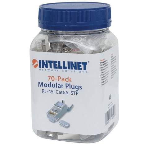 Wtyk Intellinet RJ45 8P/8C STP Cat.6a drut / linka 50szt. Intellinet