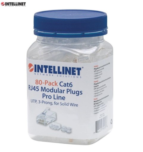 Wtyk Intellinet RJ45 8P/8C UTP Cat.6/drut 80szt. Intellinet