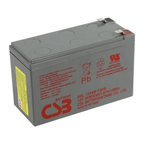 Akumulator żelowy CSB HRL1234WF2 12V 9Ah Long Life (8l) CSB