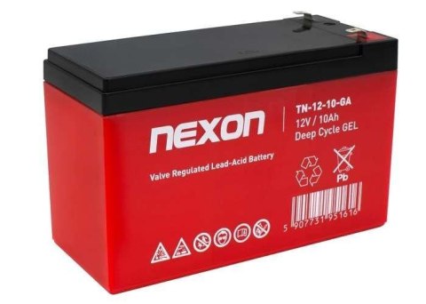 Akumulator żelowy Nexon TN-GEL-10 12V 10Ah - głębokiego rozładowania i pracy cyklicznej Nexon