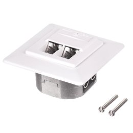 Gniazdo podtynkowe kompletne 2xRJ45 8p8c FTP Cat6 Netrack NETRACK