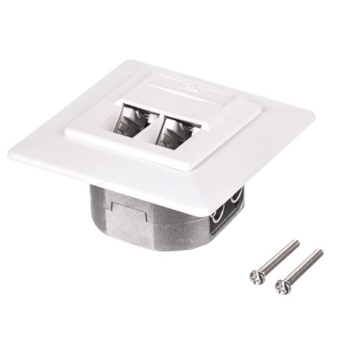 Gniazdo podtynkowe kompletne 2xRJ45 8p8c FTP Cat6 Netrack NETRACK