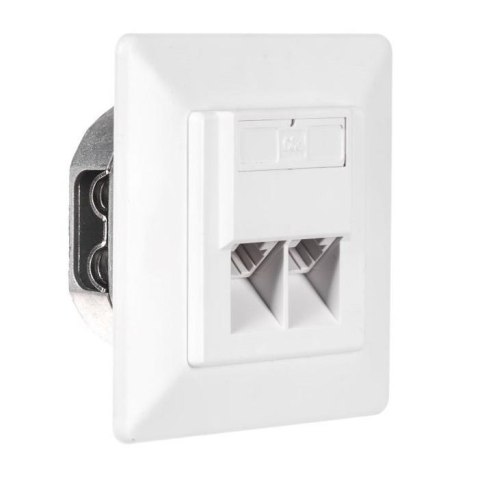 Gniazdo podtynkowe kompletne 2xRJ45 8p8c UTP Cat6 Netrack NETRACK Gniazdo podtynkowe kompletne 2xRJ45 8p8c UTP Cat6 Netrack NETRACK