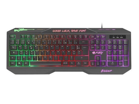 Klawiatura przewodowa Fury Hellfire 2 FR Gaming podświetlana czarna Fury