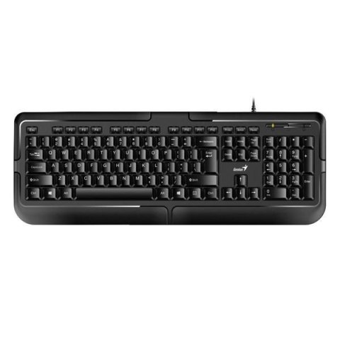 Klawiatura przewodowa Genius KB-118 Elegant black Biurowa, odporna na zalanie Genius