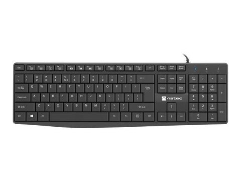 Klawiatura przewodowa Natec Nautilus US slim czarna Natec
