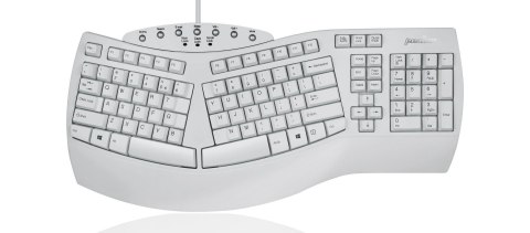 Klawiatura przewodowa Perixx PERIBOARD-512 Classic Ergonomic biała Perixx