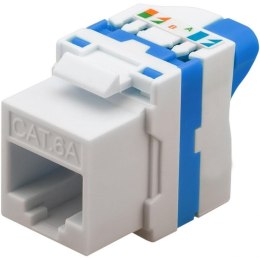 Moduł Keystone Techly RJ45 U/UTP Cat.6a samozaciskowy biały Techly