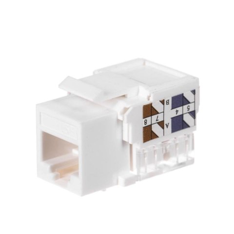 Moduł keystone Jack RJ45 UTP kat. 5e z zaciskiem, biały Netrack NETRACK