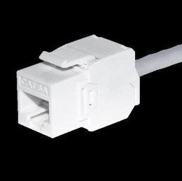 Moduł keystone Jack RJ45 kat. 6A UTP, beznarzędziowy, biały Netrack NETRACK