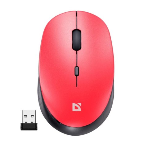 Mysz bezprzewodowa Defender AURIS MB-027 optyczna bezklikowa silent 1600dpi czerwona Defender Mysz bezprzewodowa Defender AURIS MB-027 optyczna bezklikowa silent 1600dpi czerwona Defender