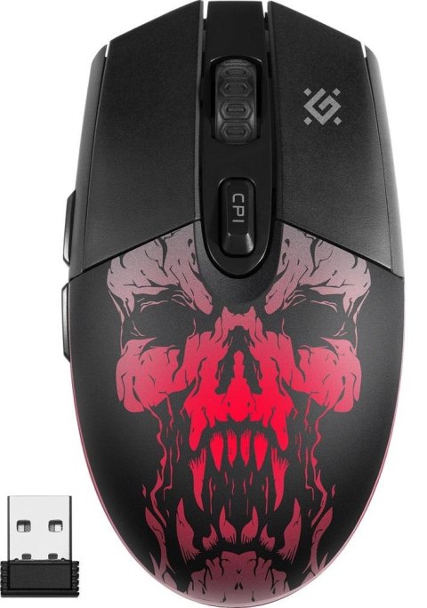 Mysz bezprzewodowa Defender BETA GM-707L optyczna 1600dpi czarna LED AKUMULATOR 6 przycisków Gaming bezklikowa silent Defender Mysz bezprzewodowa Defender BETA GM-707L optyczna 1600dpi czarna LED AKUMULATOR 6 przycisków Gaming bezklikowa silent Defender