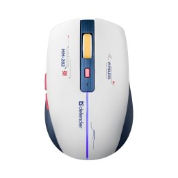 Mysz bezprzewodowa Defender DILA MM-282 optyczna 1800dpi biała RGB AKUMULATOR 6 przycisków Gaming Defender