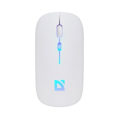 Mysz bezprzewodowa Defender TOUCH MM-997 optyczna 1600dpi 2.4 GHz + Bluetooth biała RGB AKUMULATOR bezklikowa silent Defender Mysz bezprzewodowa Defender TOUCH MM-997 optyczna 1600dpi 2.4 GHz + Bluetooth biała RGB AKUMULATOR bezklikowa silent Defender