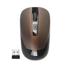 Mysz bezprzewodowa Defender WAVE MM-995 optyczna bezklikowa silent 1600dpi brązowa Defender