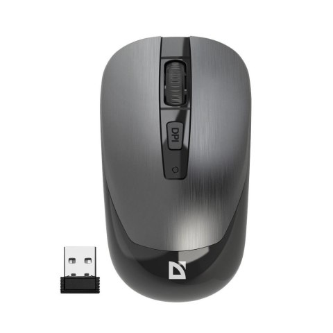 Mysz bezprzewodowa Defender WAVE MM-995 optyczna bezklikowa silent 1600dpi srebrna Defender Mysz bezprzewodowa Defender WAVE MM-995 optyczna bezklikowa silent 1600dpi srebrna Defender