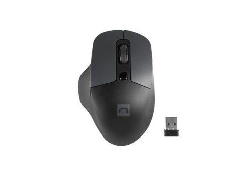 Mysz bezprzewodowa Natec Blackbird 2 optyczna NANO 2.4GHz czarna z cichym klikiem Natec