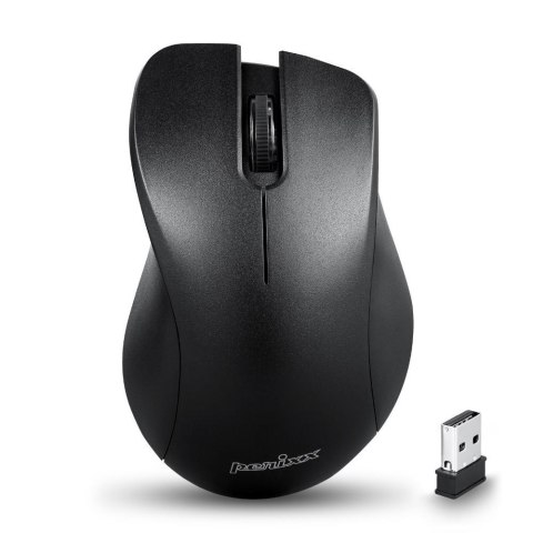 Mysz bezprzewodowa Perixx PERIMICE-621 optyczna 1600dpi 2.4 GHz, czarna, silent, cicha, bezklikowa Perixx