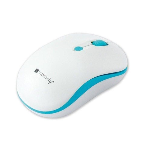 Mysz bezprzewodowa Techly 1600dpi optyczna biało-niebieska Techly