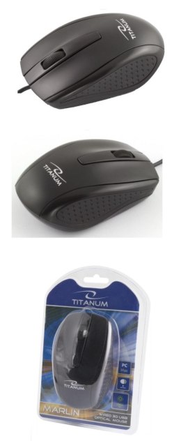 Mysz przewodowa Titanum 3D MARLIN TM110K optyczna czarno Titanum