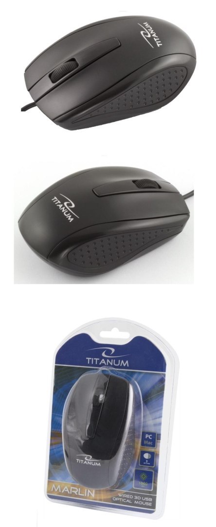 Mysz przewodowa Titanum 3D MARLIN TM110K optyczna czarno Titanum Mysz przewodowa Titanum 3D MARLIN TM110K optyczna czarno Titanum