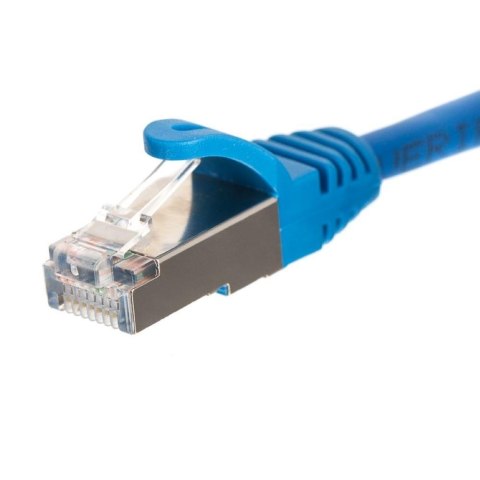 Patchcord RJ45, Netrack osłonka zalewana, kat. 5e FTP/STP, 3m niebieski NETRACK