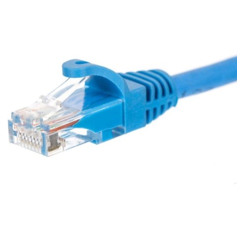 Patchcord RJ45, Netrack osłonka zalewana, kat. 5e UTP, 3m niebieski NETRACK
