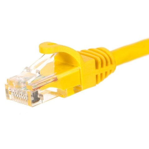 Patchcord RJ45, Netrack osłonka zalewana, kat. 6 UTP, 5m żółty NETRACK
