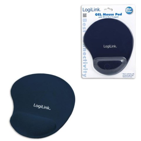 Podkładka pod mysz LogiLink ID0027B żelowa, niebieska LogiLink