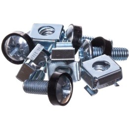 Śruba montażowa rack (czarna podkładka z kołnierzem) kpl. 4szt Netrack NETRACK