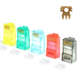 Wtyk RJ45 UTP kat. 6, linka, Netrack, kolor MIX (100 szt) NETRACK