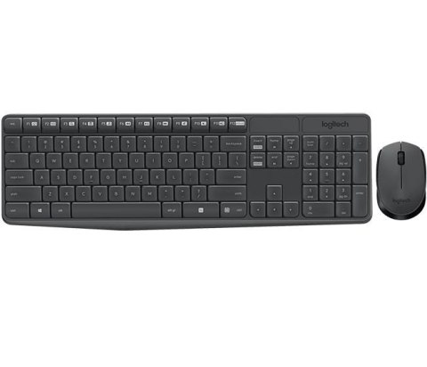 Zestaw bezprzewodowy klawiatura + mysz Logitech MK235 szary LOGITECH