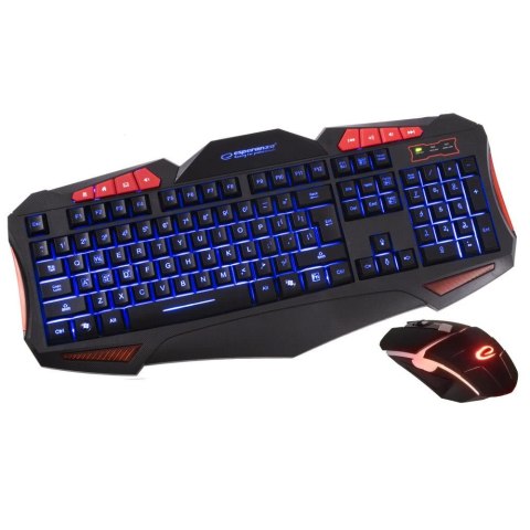 Zestaw przewodowy klawiatura + mysz Esperanza "Shelter" Gaming USB czarny ESPERANZA