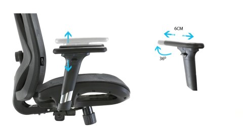 Fotel ergonomiczny ANGEL biurowy obrotowy kalistO Grafitowy ANGEL Fotel ergonomiczny ANGEL biurowy obrotowy kalistO Grafitowy ANGEL