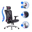Fotel ergonomiczny ANGEL biurowy obrotowy kalistO Grafitowy ANGEL