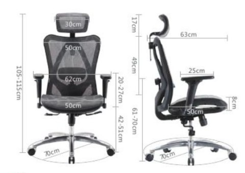 Fotel ergonomiczny ANGEL biurowy obrotowy kalistO Grafitowy ANGEL Fotel ergonomiczny ANGEL biurowy obrotowy kalistO Grafitowy ANGEL