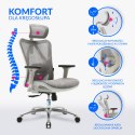 Fotel ergonomiczny ANGEL biurowy obrotowy kalistO szary ANGEL