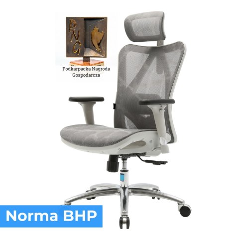 Fotel ergonomiczny ANGEL biurowy obrotowy kalistO szary ANGEL Fotel ergonomiczny ANGEL biurowy obrotowy kalistO szary ANGEL