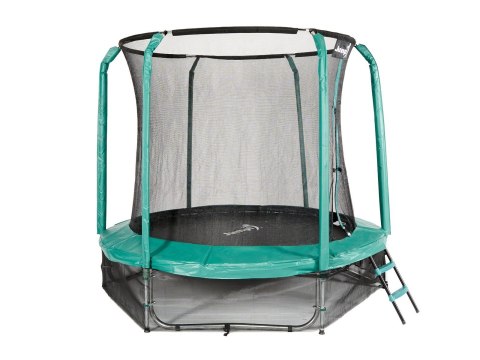 Trampolina Ogrodowa Jumpi 252cm/8FT Maxy Comfort Zielona Z Wewnętrzną Siatką Jumpi Trampolina Ogrodowa Jumpi 252cm/8FT Maxy Comfort Zielona Z Wewnętrzną Siatką Jumpi