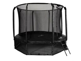 Trampolina Ogrodowa Jumpi 312cm/10FT Maxy Comfort Czarna Z Wewnętrzną Siatką Jumpi