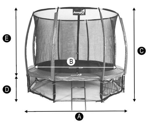 Trampolina Ogrodowa Jumpi 487cm/16FT Maxy Comfort Plus Fioletowa Z Wewnętrzną Siatką Jumpi Trampolina Ogrodowa Jumpi 487cm/16FT Maxy Comfort Plus Fioletowa Z Wewnętrzną Siatką Jumpi