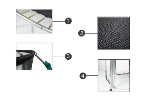 Trampolina Ogrodowa Jumpi 487cm/16FT Maxy Comfort Zielona Z Wewnętrzną Siatką Jumpi Trampolina Ogrodowa Jumpi 487cm/16FT Maxy Comfort Zielona Z Wewnętrzną Siatką Jumpi